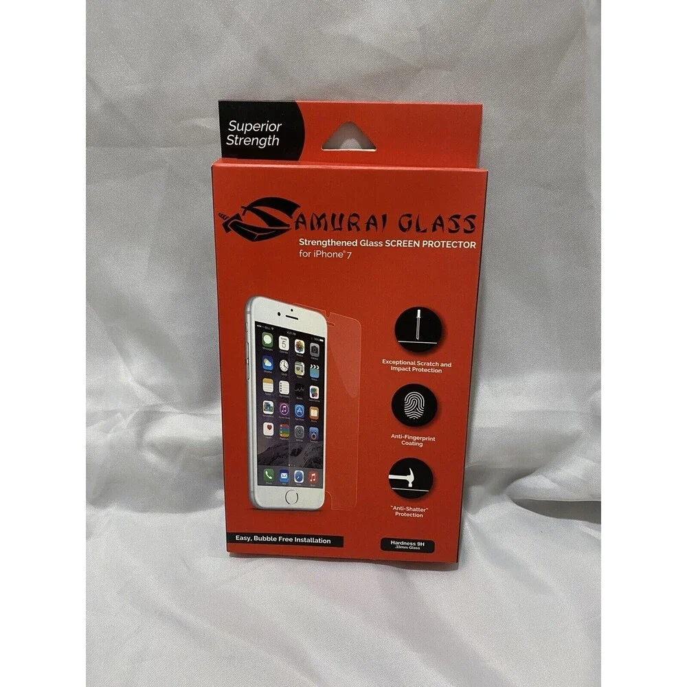 Samurai Glass iPhone 7 Strengthen Glass Screen Protector Hardness 9H